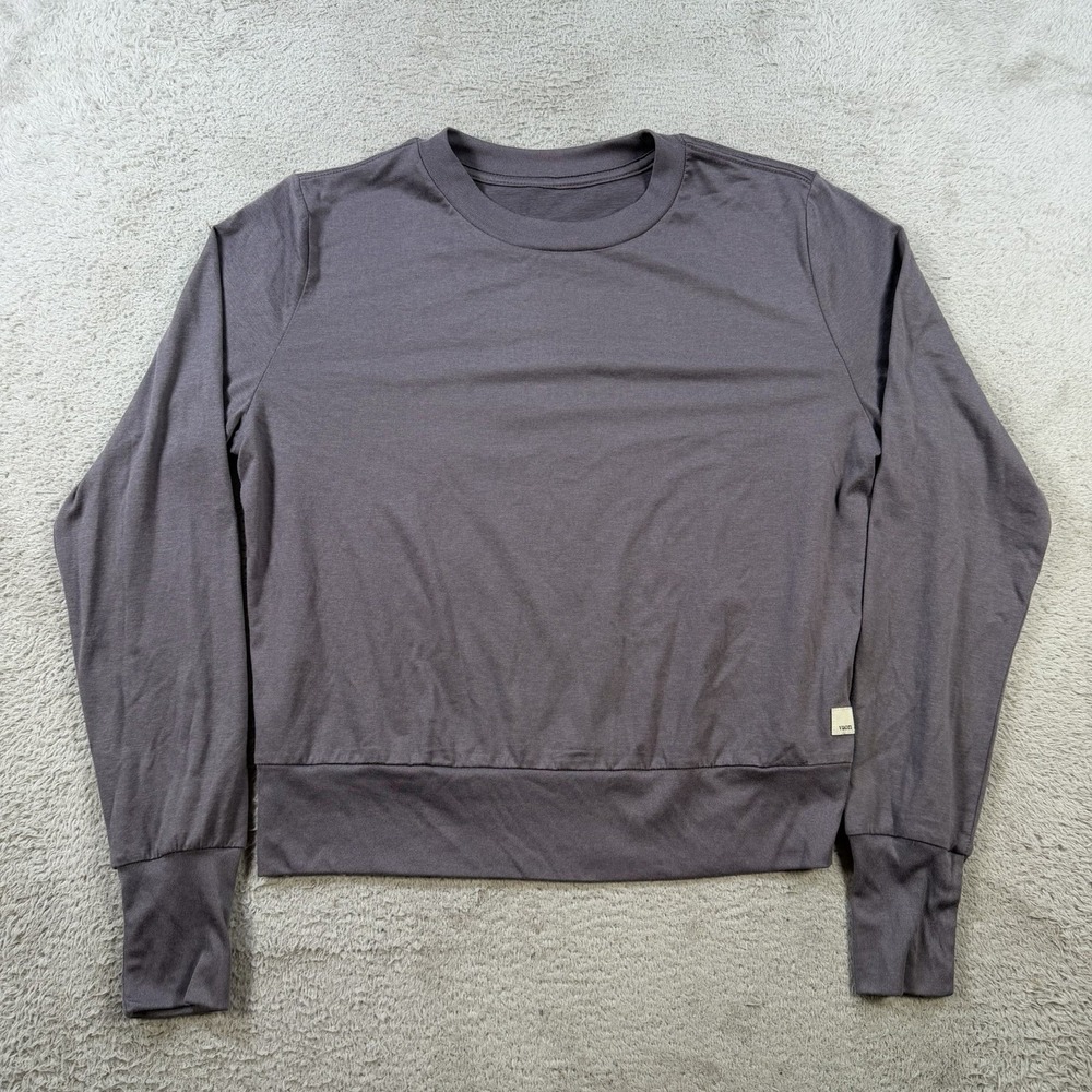 Vuori Shirt Womens Small Purple Daydream Crew Soft Gym Performance Long Sleeve